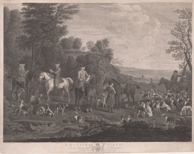 Une scène de chasse dans la salle de chasse à Houghton - Daniel Lerpinière