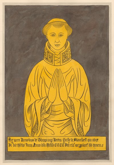 Plaque de laiton pour Richard de Thorp, de l