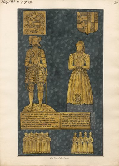 Plaque de laiton sur le tombeau de Thomas et Elizabeth Higate de l