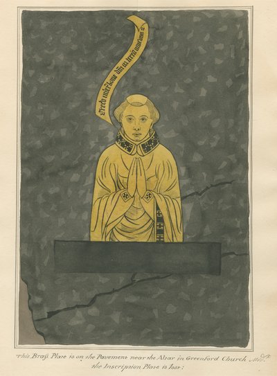 Plaque de laiton, non identifiée de l
