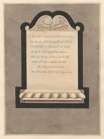 Mémorial à Edmund Scofield et sa femme Ann de l