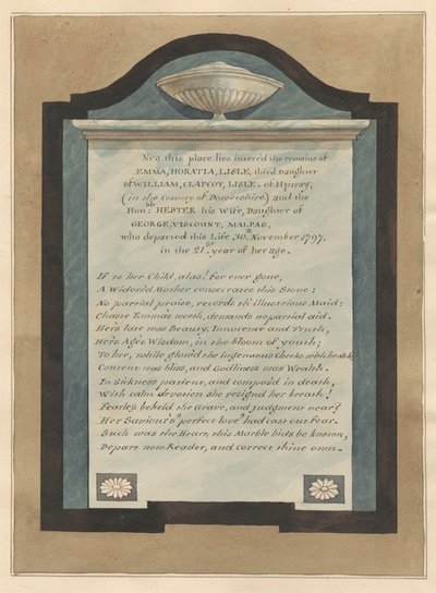 Mémorial à Emma Horatia Lisle de l