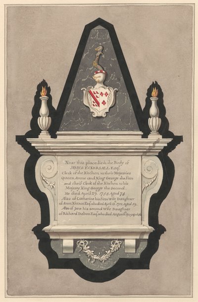 Mémorial à James Eckersall et ses épouses Catherine et Jane de l