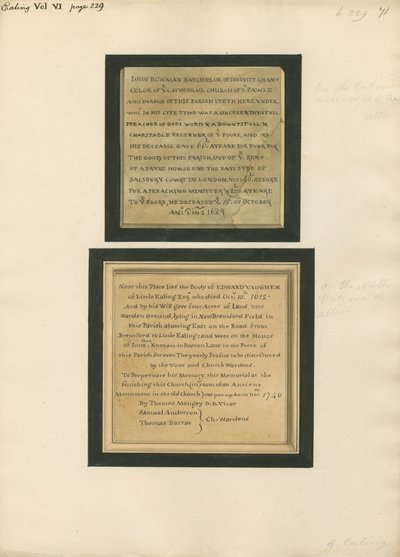 Mémorial à John Bowman et Edward Vaughen de l
