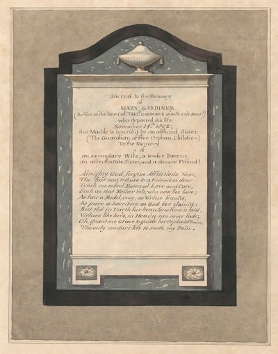 Mémorial à Mary Gardiner de l