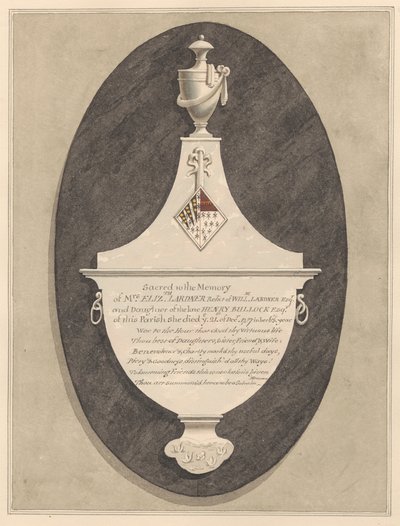 Mémorial à Mme Elizabeth Lardner, de l