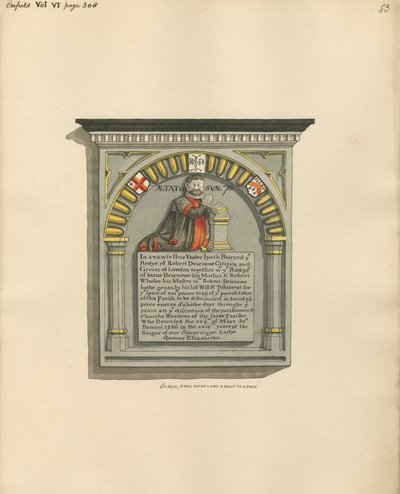Mémorial à Robert Diecrowe et Joan Diecrowe sa mère et Robert Wheter son maître d