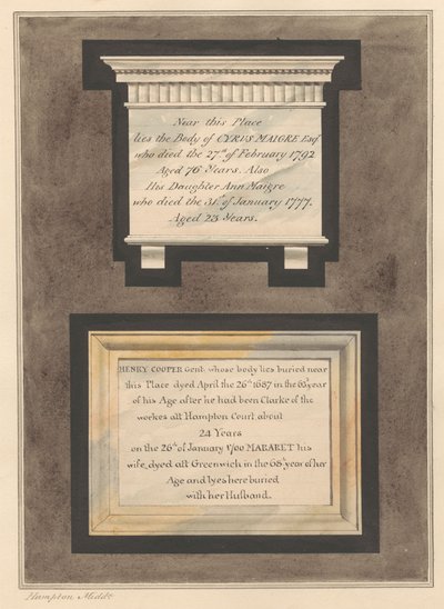 Mémoriaux à Cyrus Maigre, Ann Maigre et Henry et Margaret Cooper de l