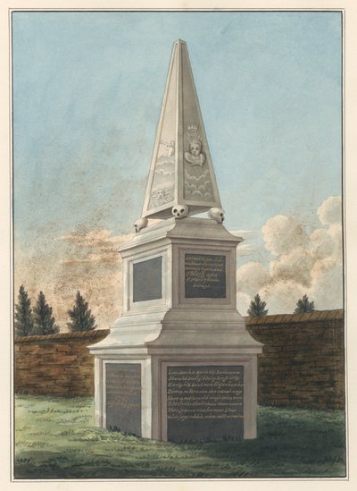 Tombe de Nathaniel Wickham, du cimetière de West Ham - Daniel Lysons