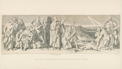 Une étoile ardente apparaît en Angleterre, annonciatrice de désastre, et est apostrophée par le Moine de Malmesbury - Daniel Maclise