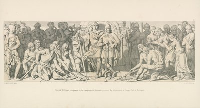 Harold, compagnon de Guillaume dans sa campagne en Bretagne, reçoit la soumission de Conan, comte de Bretagne - Daniel Maclise