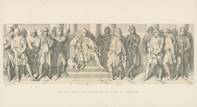 Harold et ses compagnons, amenés comme prisonniers devant Guy de Ponthieu et ses chevaliers normands - Daniel Maclise