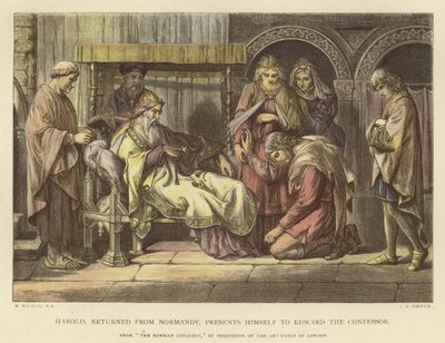 Harold, de retour de Normandie, se présente à Édouard le Confesseur - Daniel Maclise