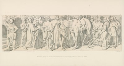 Pendant ce temps, Tostig et Harold Hardrada sont victorieux et reçoivent la soumission de la ville de York - Daniel Maclise
