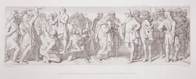 Morcar, élu comte de Northumbrie, à la place de Tostig, Harold médie avec les Nuncois de l