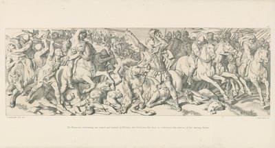 Les Normands, en retraite, sont arrêtés et retournés par Guillaume, qui dévoile son visage pour contrer la rumeur de sa chute - Daniel Maclise