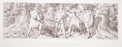Guillaume, dans son terrain de chasse à Rouen, reçoit des informations de Tostig sur le couronnement de Harold, de 