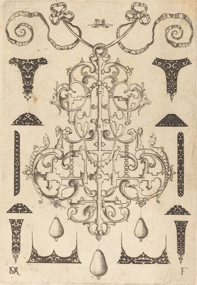 Grand pendentif, entouré de douze petits clous - Daniel Mignot