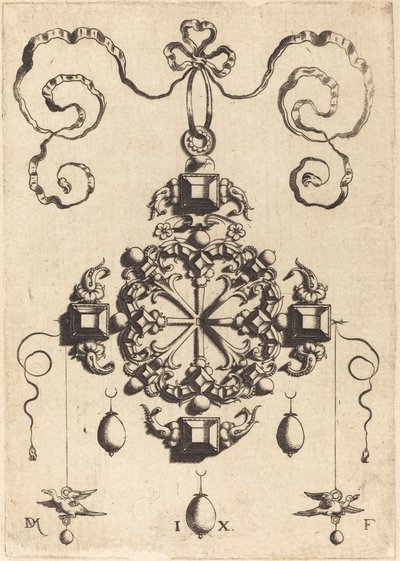 Grand pendentif en forme de roue - Daniel Mignot