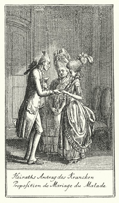 Proposition de mariage du malade - Daniel Nikolaus (after) Chodowiecki