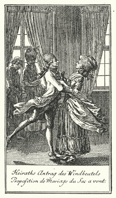 Proposition de mariage du vantard (gravure) - Daniel Nikolaus (after) Chodowiecki