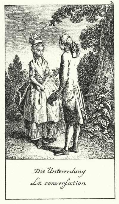 La Conversation (gravure) - Daniel Nikolaus (after) Chodowiecki