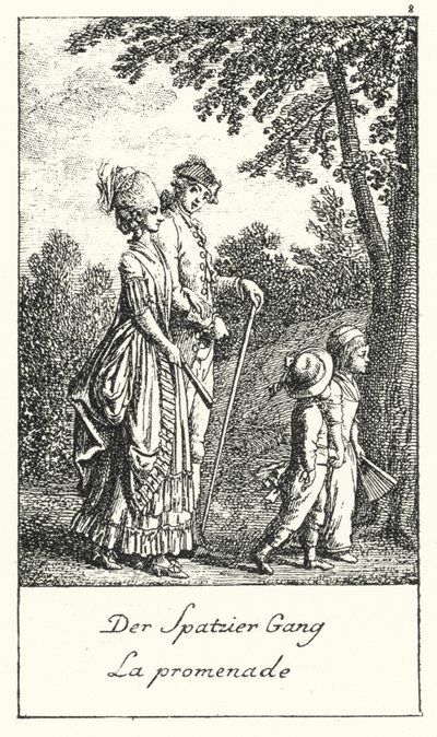 La promenade (gravure) - Daniel Nikolaus (after) Chodowiecki