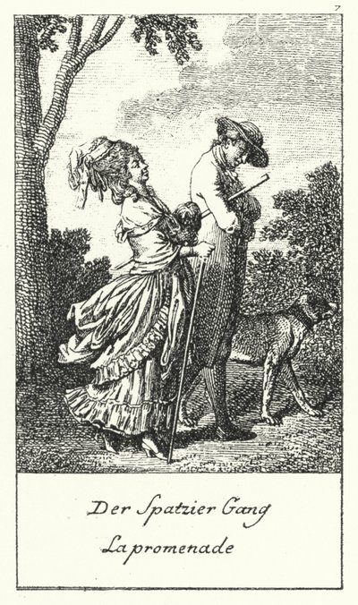 La Promenade - Daniel Nikolaus (after) Chodowiecki
