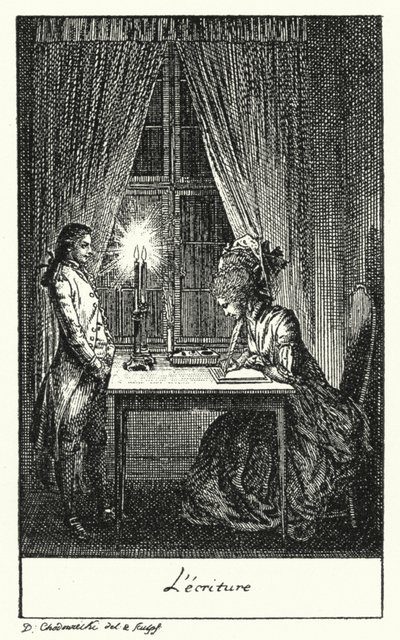 Écriture (gravure) - Daniel Nikolaus (after) Chodowiecki