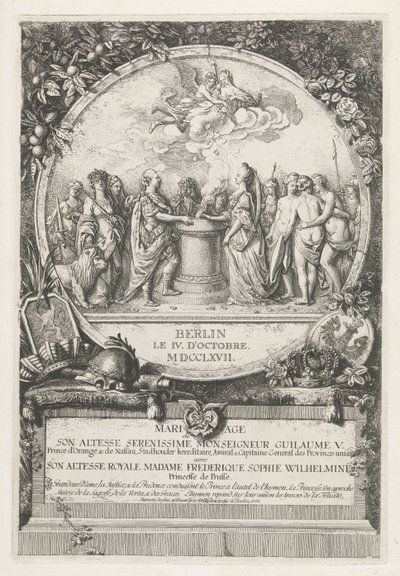Allégorie sur le mariage de Guillaume V et Wilhelmine de Prusse, 1767 - Daniel Nikolaus Chodowiecki