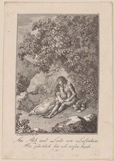 Tiré de Orgueil et amour de Lafontaine - Daniel Nikolaus Chodowiecki