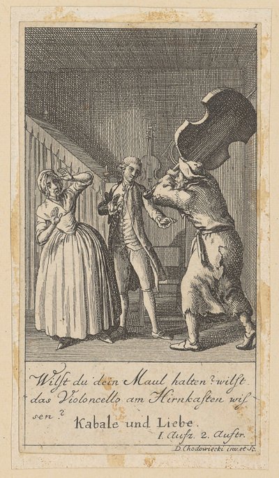 Planche 1 pour « Intrigue et amour » de Schiller - Daniel Nikolaus Chodowiecki