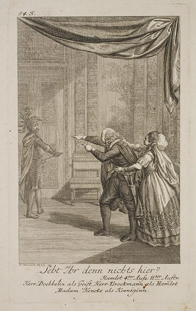 Hamlet voit le fantôme de son père - Daniel Nikolaus Chodowiecki