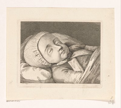 Enfant sur lit de mort - Daniel Nikolaus Chodowiecki