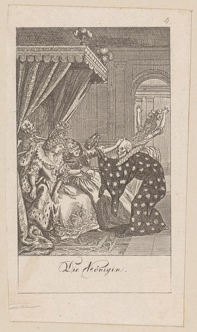 Reine, planche 4 de la série « La danse macabre » - Daniel Nikolaus Chodowiecki