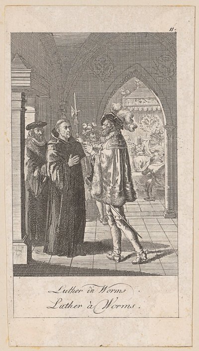Luther à Worms, planche 11 de la série « Histoire ancienne, médiévale et moderne » - Daniel Nikolaus Chodowiecki