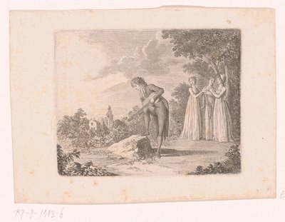M. de Vollange jouant de la guitare, tandis que trois dames écoutent à droite - Daniel Nikolaus Chodowiecki