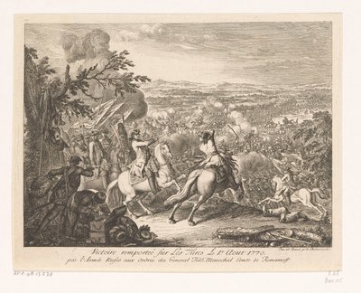 Victoire du général Roumiantsev lors de la bataille de Cahul, 1770 - Daniel Nikolaus Chodowiecki