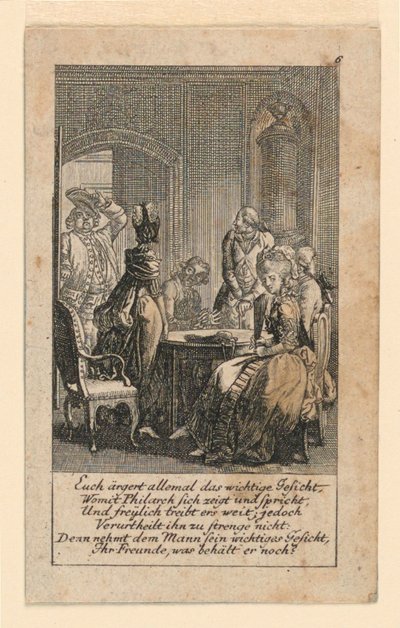 Pomposité, illustration pour « Königl: Grosbrit [anische] Genealogischer Kalender auf das 1780 Jahr Lauenberg bey J.G. Berenberg » - Daniel Nikolaus Chodowiecki