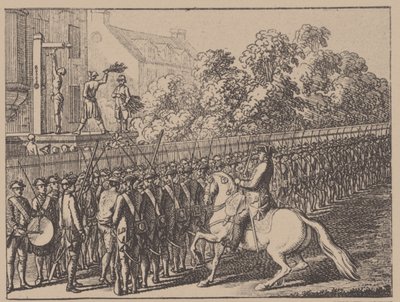 Passer sous les fourches caudines. Illustration de Elementartwerk par J.B. Basedow, 1774 - Daniel Nikolaus Chodowiecki