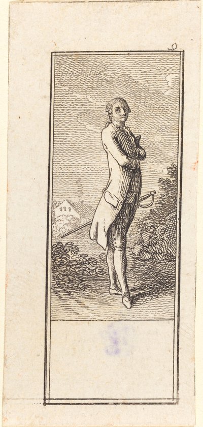 Jeune homme tête nue, avec épée - Daniel Nikolaus Chodowiecki