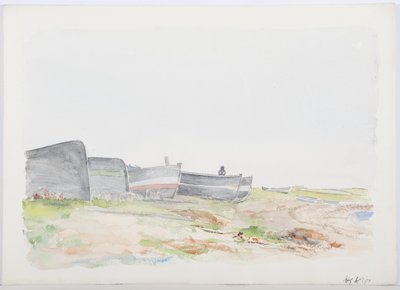 Barques de pêche, Holy Island, 1895 - Daniel Oliver
