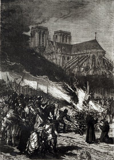 Brûlage des Templiers, illustration de 
