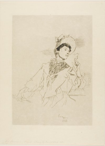 Femme fumant une cigarette - Daniel Urrabieta Vierge