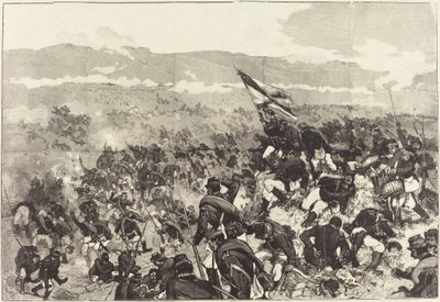 Bataille de Plevna. Le 30 juillet, attaque des hauteurs... - Daniel Vierge