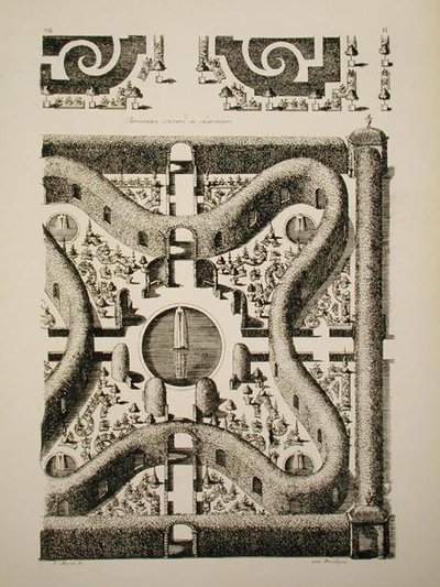 Tonelles couvertes de charme (gravure) - Daniel the Elder Marot