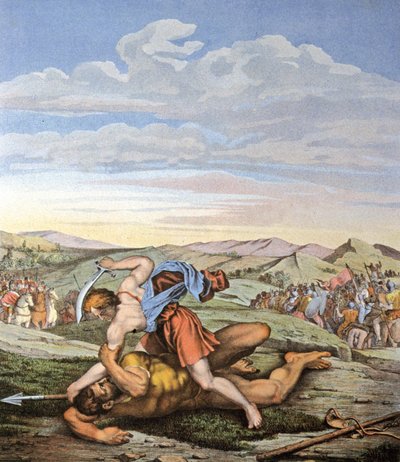 David et Goliath - Daniele da Volterra (1509 66) (after)