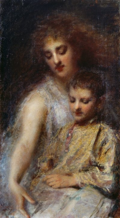 Portrait de la princesse Ada Troubetzkoy avec son fils Louis - Danielle Ranzoni