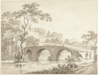 Le pont sur le Tibre à Narni dans la campagne romaine - Daniël Dupré