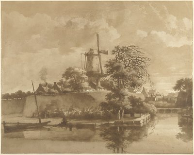 Le moulin à eau près de la porte de Tolsteeg à Utrecht - Daniël Kerkhoff